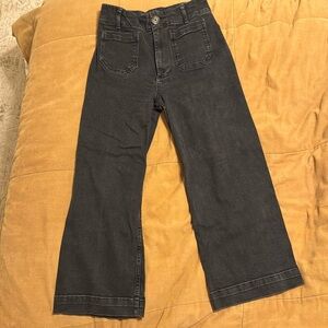 Anthropologie: Pilcro Jeans 
The Colette Denim High-Rise Cropped Wide-Leg
